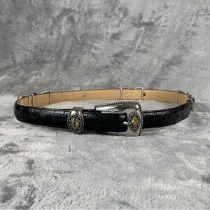 Brighton Black and Silver Women's Belt